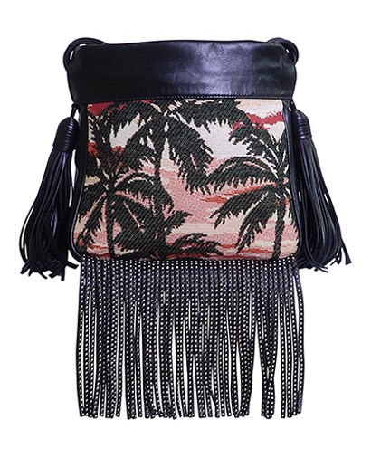 Helena Fringed Bucket Bag, front view